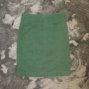 Cute Army Green Denim Pencil Skirt Size 10